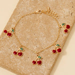 Pulsera de Cadena con Adornos de Cerezas: Elegancia y Estilo