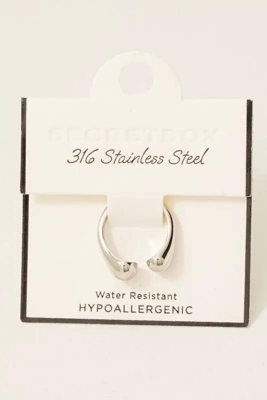 Secret Box Stainless Steel Tear Wrap Around Open Band Ring by Fame Accessories