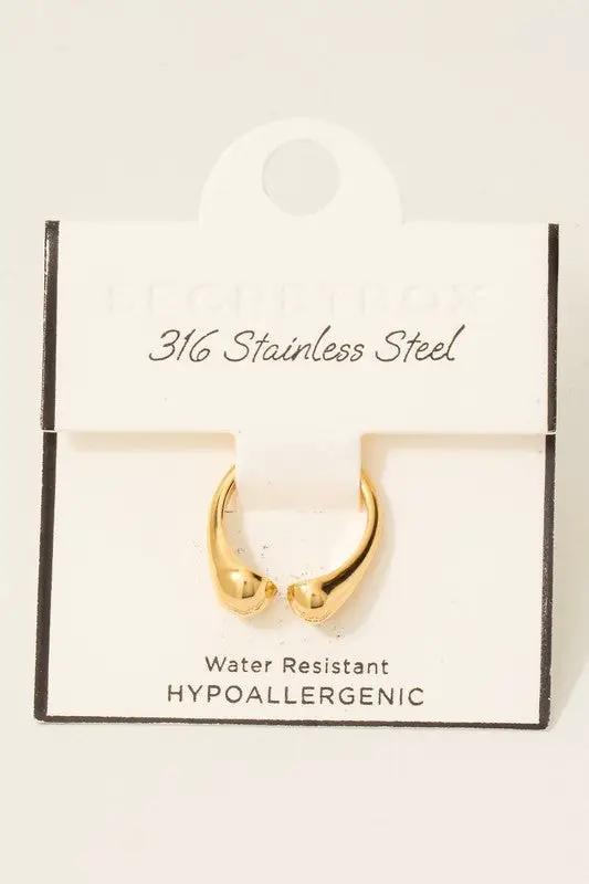 Secret Box Stainless Steel Tear Wrap Around Open Band Ring by Fame Accessories