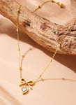 Collar de lazo de acero inoxidable de 18 quilates sin deslustre