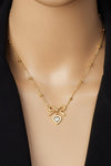 Collar de lazo de acero inoxidable de 18 quilates sin deslustre
