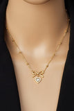 Collar de lazo de acero inoxidable de 18 quilates sin deslustre
