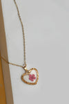 Collar de flores de acero inoxidable de 18 quilates sin deslustre