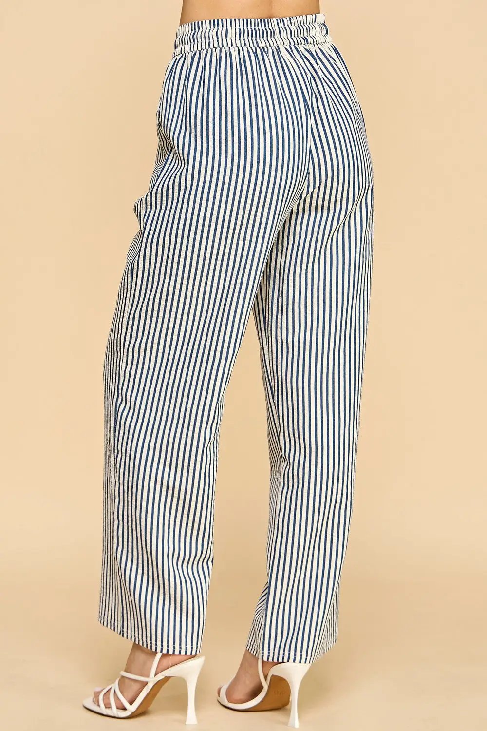 NEW MIX by TU / TRENDY U Pantalones de Pierna Recta con Rayas para Mujer - Pants