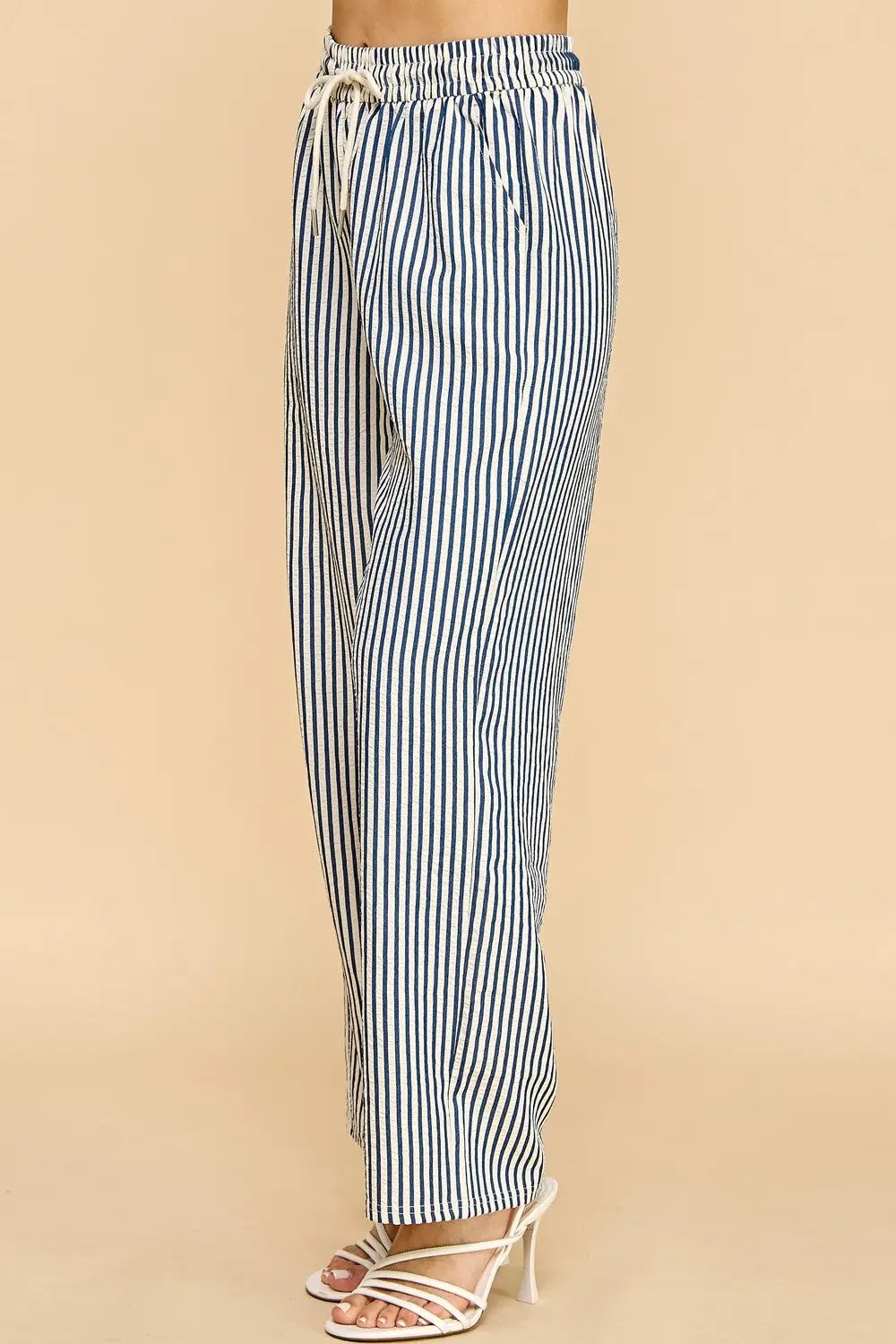 NEW MIX by TU / TRENDY U Pantalones de Pierna Recta con Rayas para Mujer - Pants