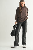 Pantalón Negro Mujer Imitación Piel Vegana | Wide Leg con Bolsillos