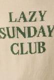 Suéter de Mujer Cuello Redondo 'lazy Sunday Club' Gris
