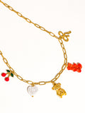 18k Gold Non-tarnish Gummy Bear Charm Necklace