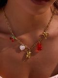 18k Gold Non-tarnish Gummy Bear Charm Necklace