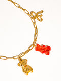 18k Gold Non-tarnish Gummy Bear Charm Necklace