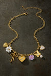 Collar con dije divertido y lazo floral