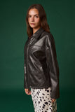 Chamarra Oversize de Cuero Sintético 🖤 Estilo Urbano Moderno | Oversized Faux Leather Jacket