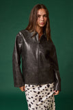 Chamarra Oversize de Cuero Sintético 🖤 Estilo Urbano Moderno | Oversized Faux Leather Jacket