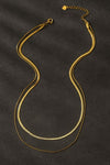 Collar de cadena de espiga de dos capas resistente al agua