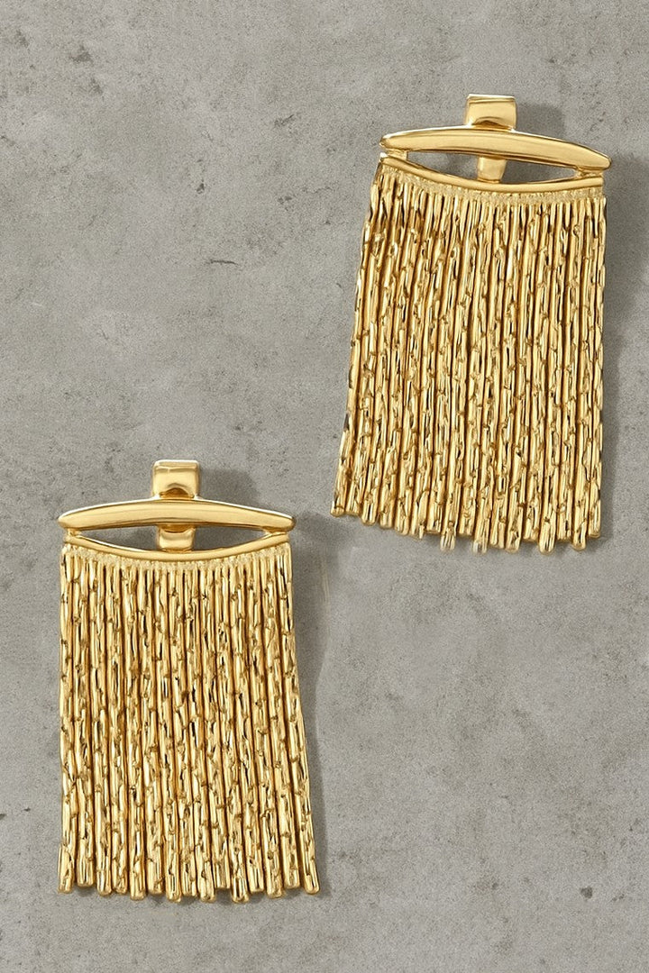 Pendientes de Flecos con Cadena y Barra - Joyería Artesanal Elegante