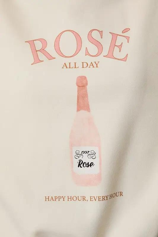 Sudadera Rosa "Rose" de Felpa para Mujer by Sunday Edition by LE LIS