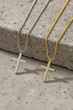 Waterproof Cross Pendant Box Chain Necklace