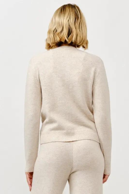 Cárdigan Sueter Abotonado Cuello Redondo Cielo para Mujer Beige by Cielo
