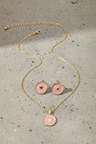 Set de Collar y Aretes con Dije de Corazón