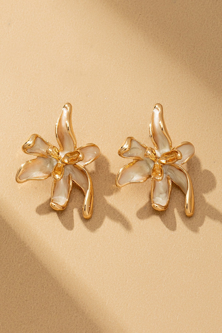 Pendientes de Botón con Flores Esmaltadas - Elegancia Artesanal