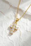 Non Tarnish Crystal Cross Pendant Necklace
