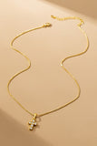 Non Tarnish Crystal Cross Pendant Necklace