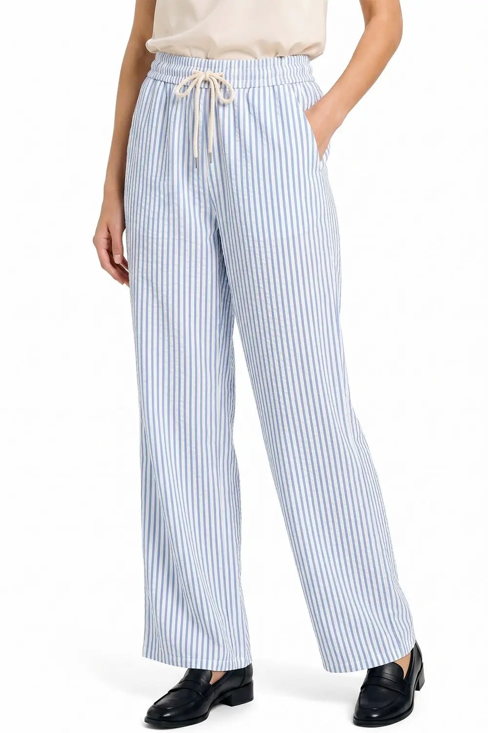 NEW MIX by TU / TRENDY U Pantalones de Pierna Recta con Rayas para Mujer - Pants