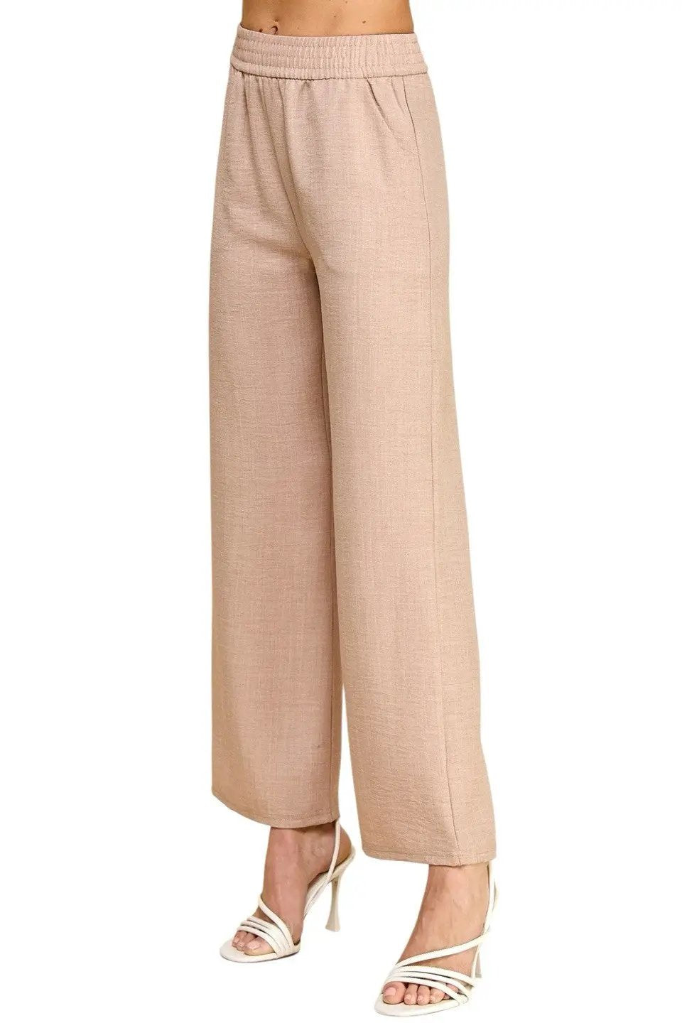 NEW MIX by TU / TRENDY U Pantalones Anchos de Lino para Mujer Tallas Grandes - Pants