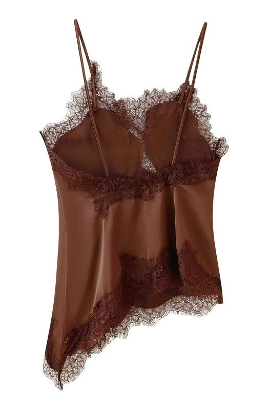 Top Lencero Corto con Encaje - Estilo Boutique
