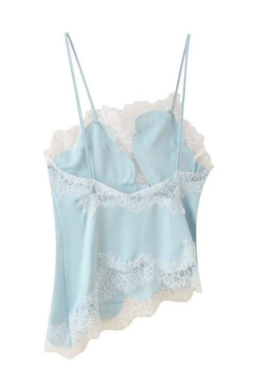 Top Lencero Corto con Encaje - Estilo Boutique