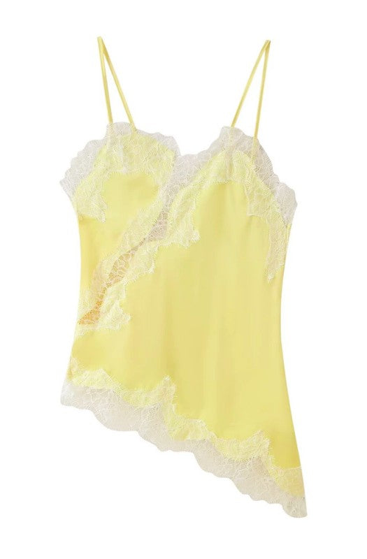 Top Lencero Corto con Encaje - Estilo Boutique