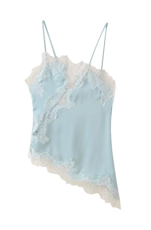 Top Lencero Corto con Encaje - Estilo Boutique