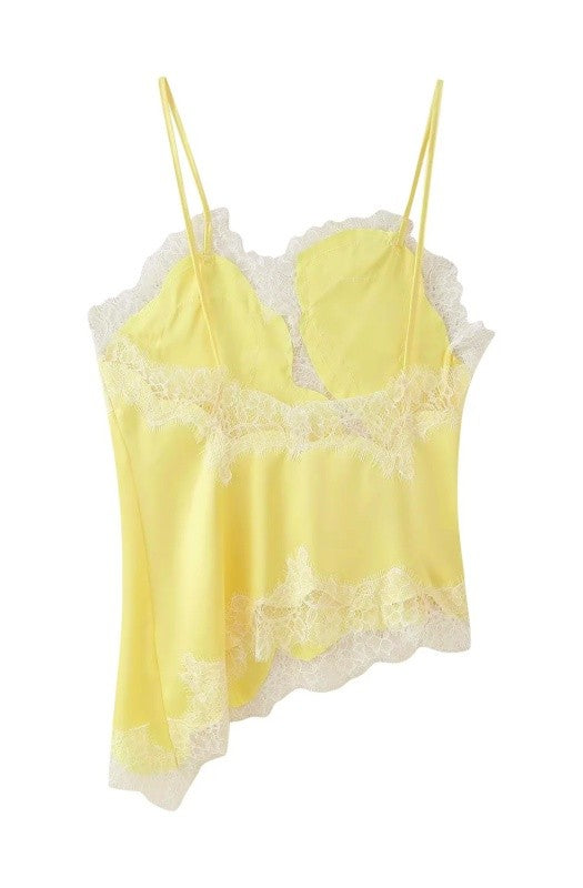 Top Lencero Corto con Encaje - Estilo Boutique