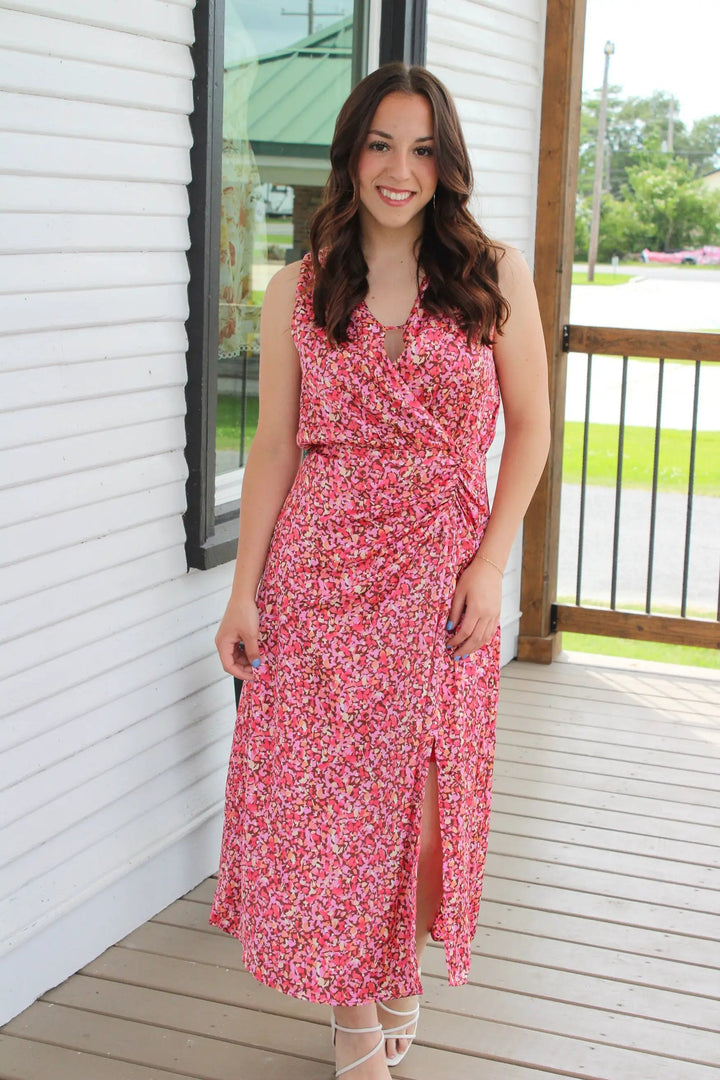 Vestido flores rojo by Yanet Collective