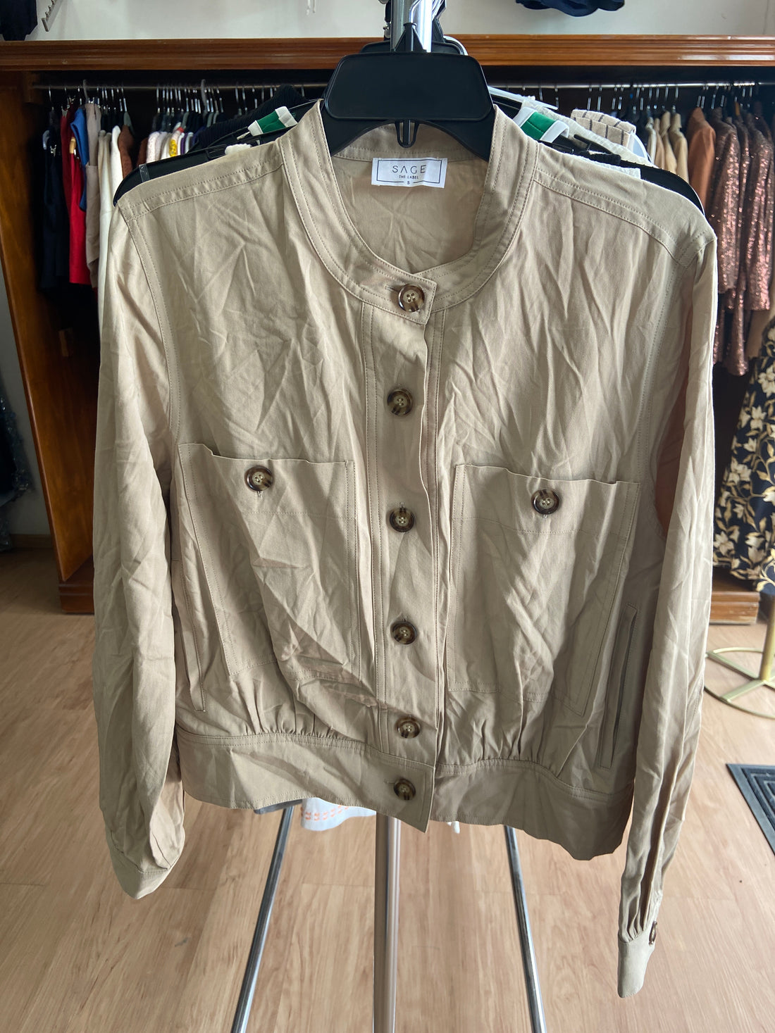 Blusa manga larga café