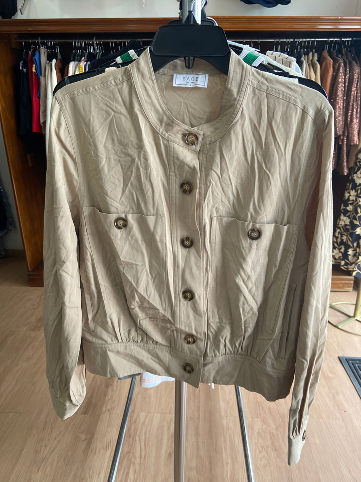 Blusa manga larga café