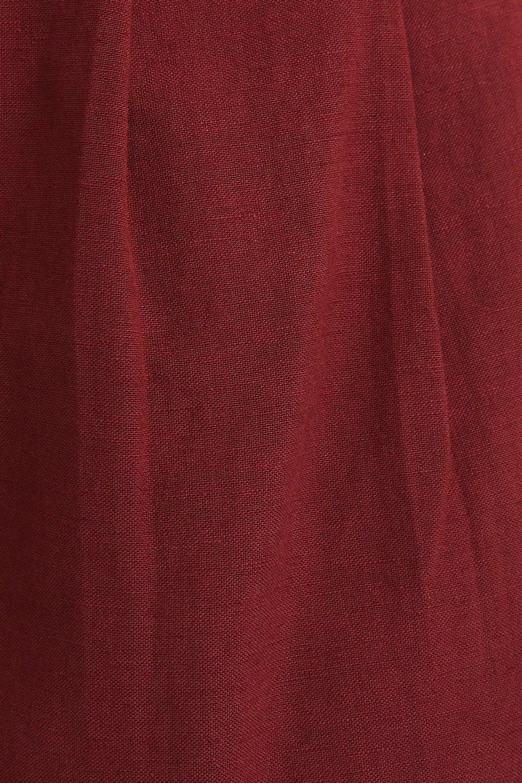 Gilli Red Pleated Bermuda Shorts – Linen Blend Tailored Woven Shorts - Shorts