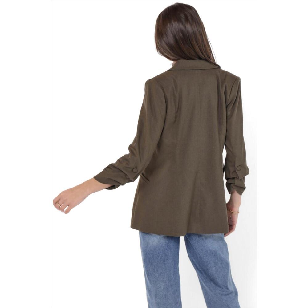 Blazer Sastre Marrón con Mangas Remangadas - Estilo Boutique