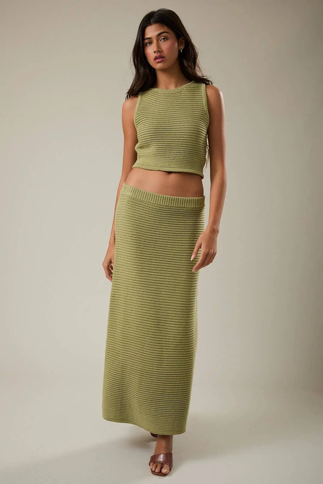 Yanet Collective Chaleco tejido verde - Chalecos