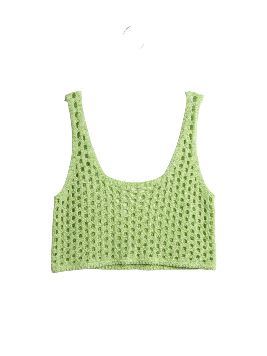 Top Sin Mangas de Tejido Color Verde Menta