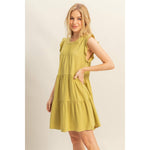 Vestido Corto de Volantes con Manga Ondulada | Estilo Bohemio
