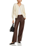 Suéter Cardigan Blanco Aperlado