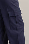 Pantalón de vestir azul marino tipo cargo