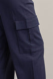 Pantalón de vestir azul marino tipo cargo
