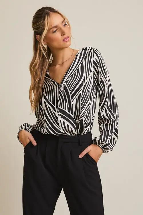 Yanet Collective Body zebra negro manga larga - Camisas