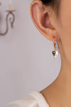 aretes Ear jacket de perlas y flores delante y detr‡s