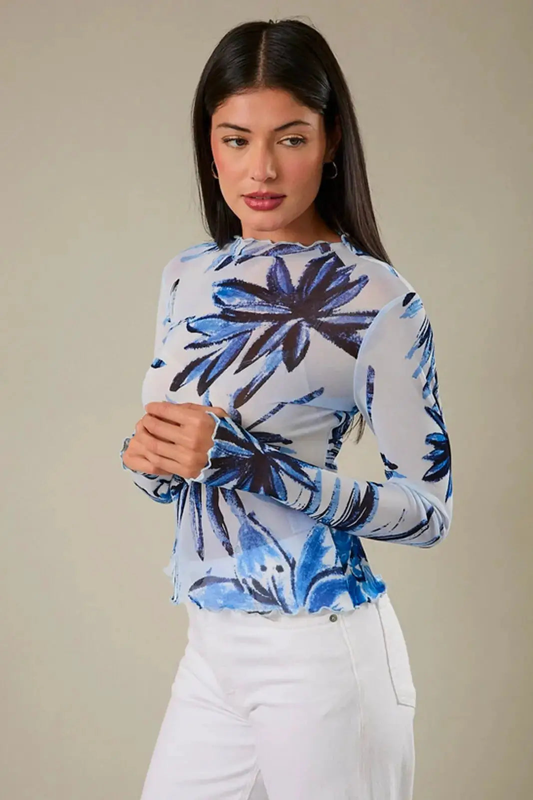 Yanet Collective Blusa transparente azul - Blouses
