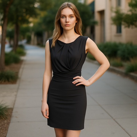 Vestido corto negro