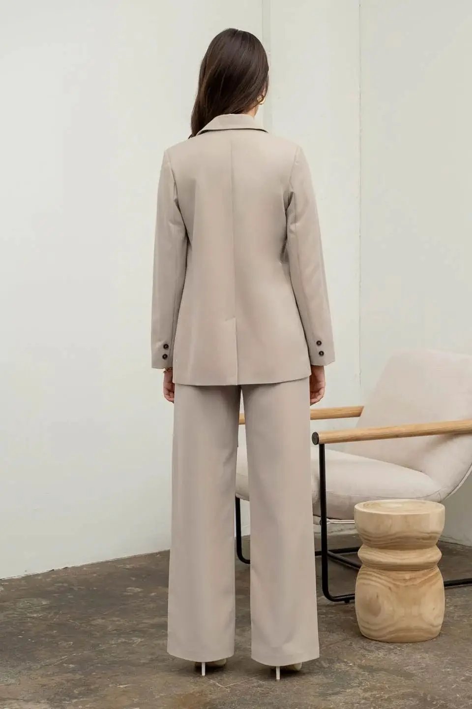 BLAZER MANGA LARGA LISO SACO by Yanet Collection