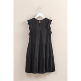 Vestido Corto de Volantes con Manga Ondulada | Estilo Bohemio